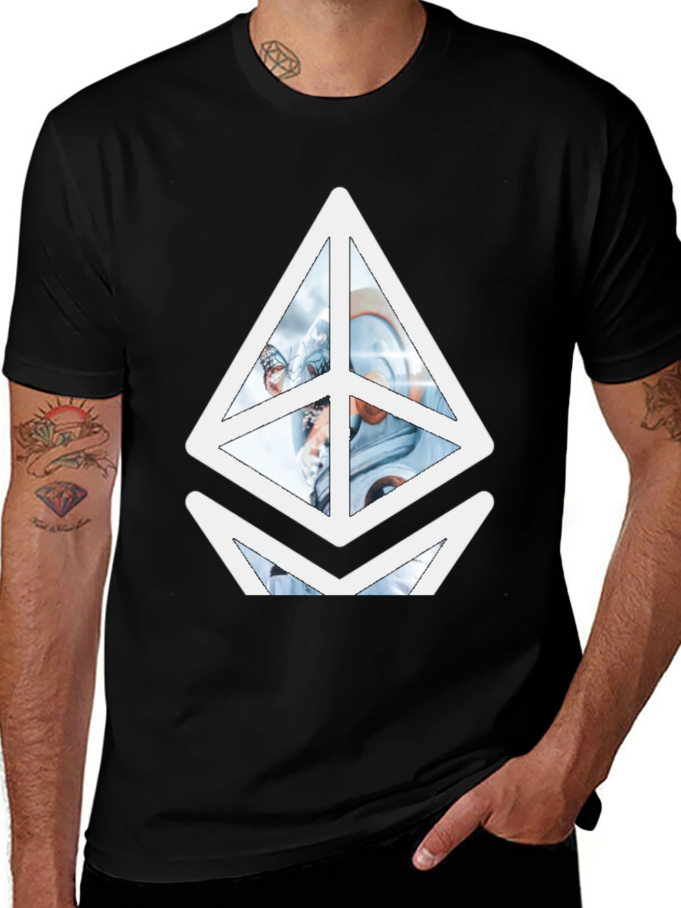 Ethereum Astronaut Black Graphic Tee