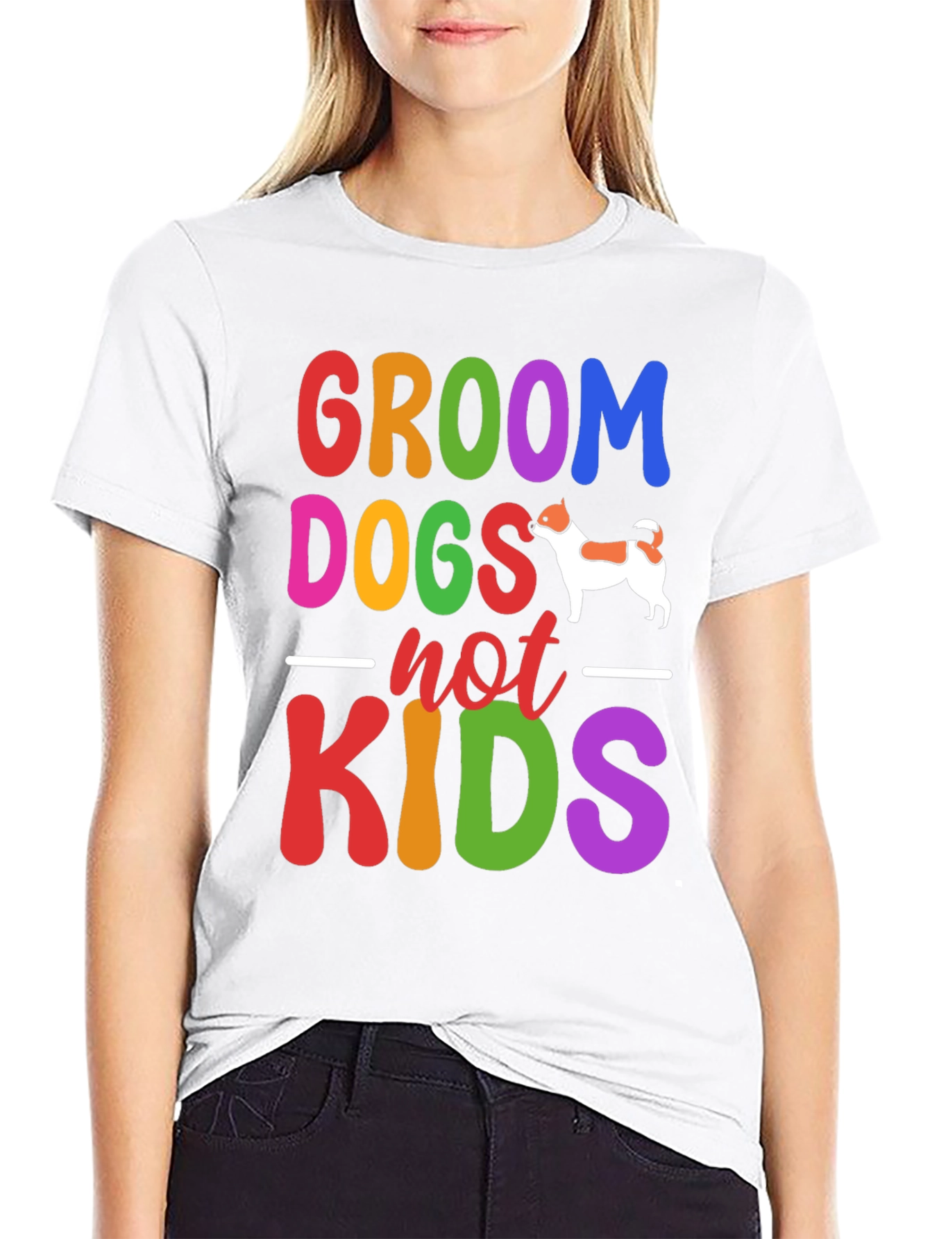 Groom Dogs Not Kids Graphic Tee