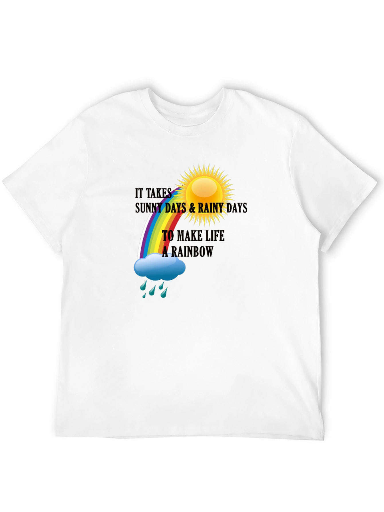 Life Rainbow T-Shirt - Positive Vibes Tee