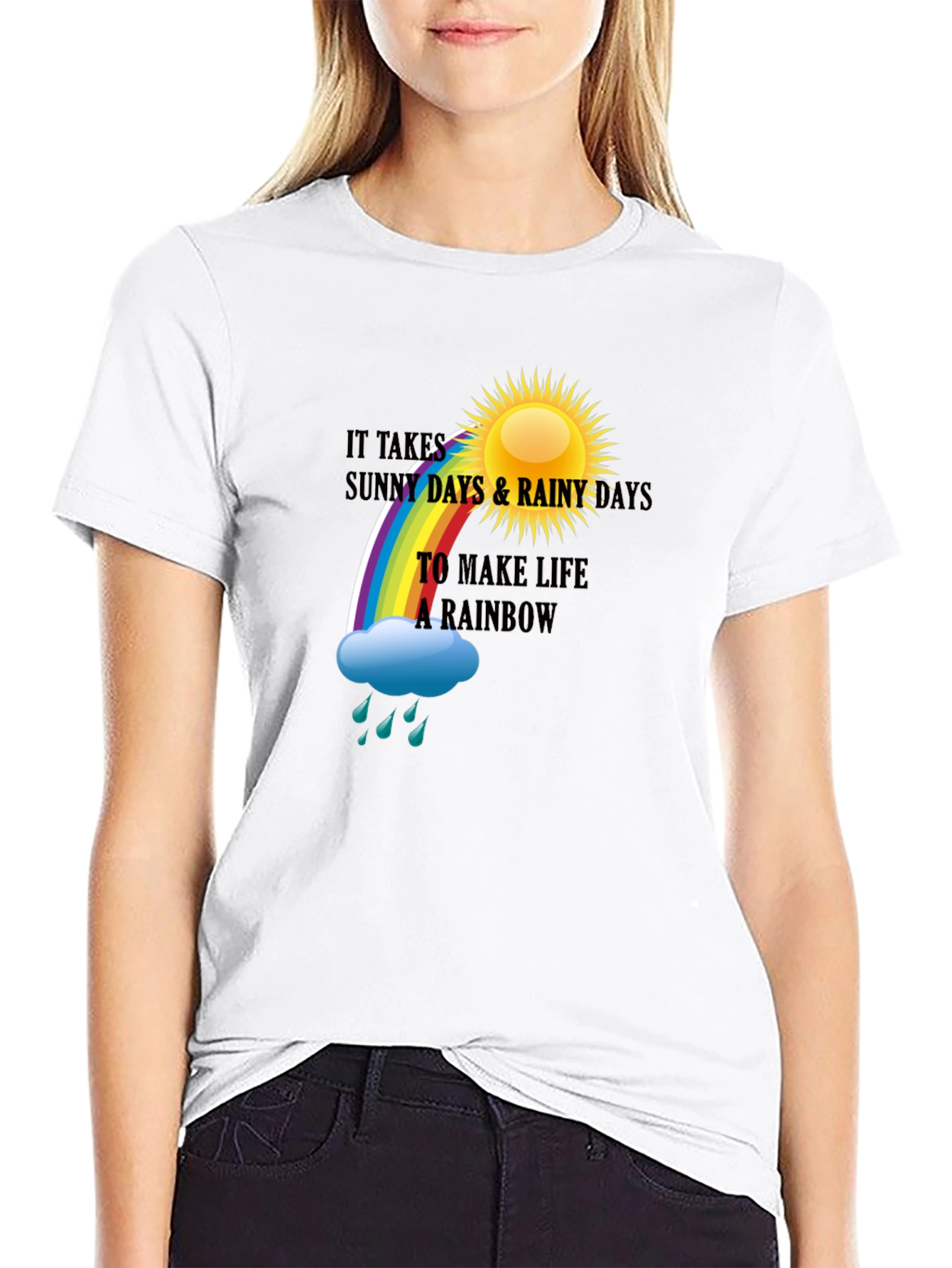 Life Rainbow T-Shirt - Positive Vibes Tee