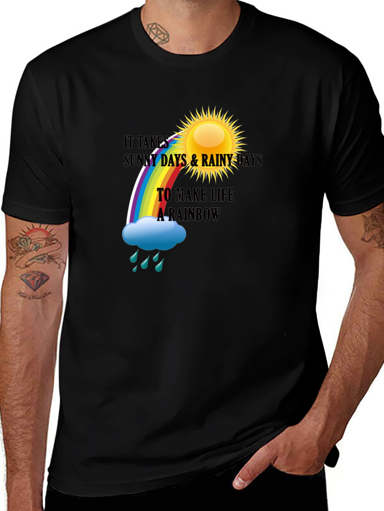 Life Rainbow T-Shirt - Positive Vibes Tee