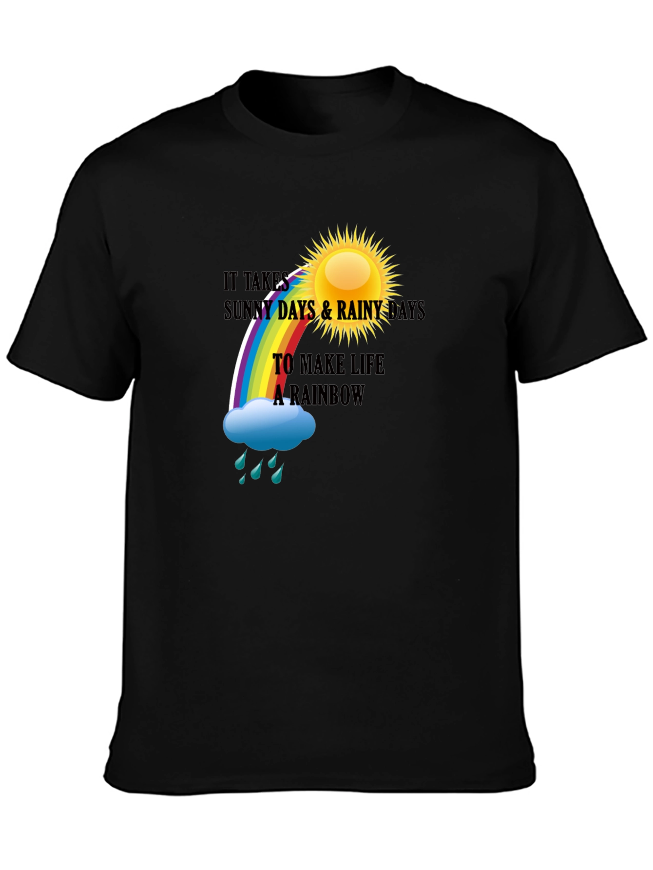 Life Rainbow T-Shirt - Positive Vibes Tee
