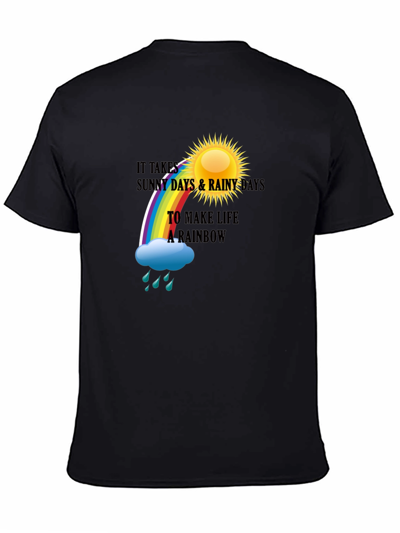 Life Rainbow T-Shirt - Positive Vibes Tee