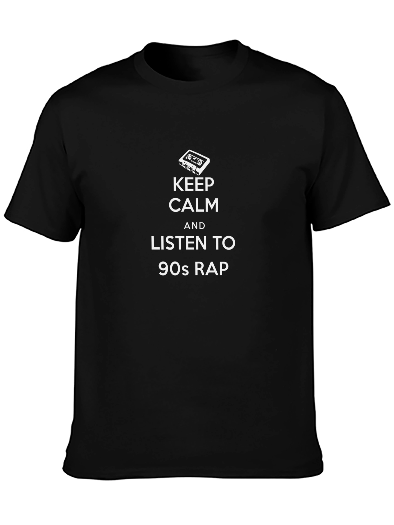 Keep Calm 90s Rap Music T-Shirt - Black