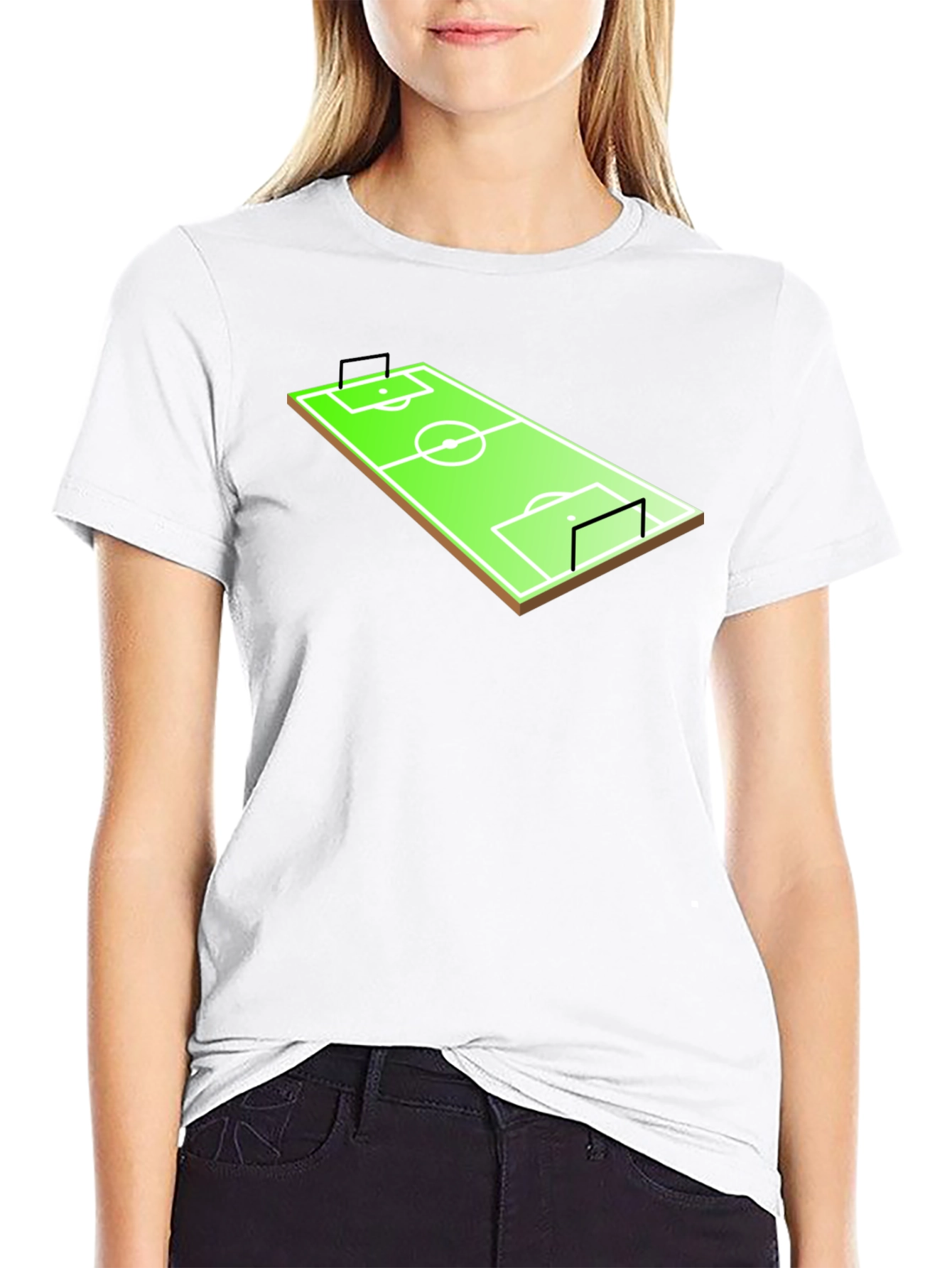Soccer Field T-Shirt - Black Graphic Tee