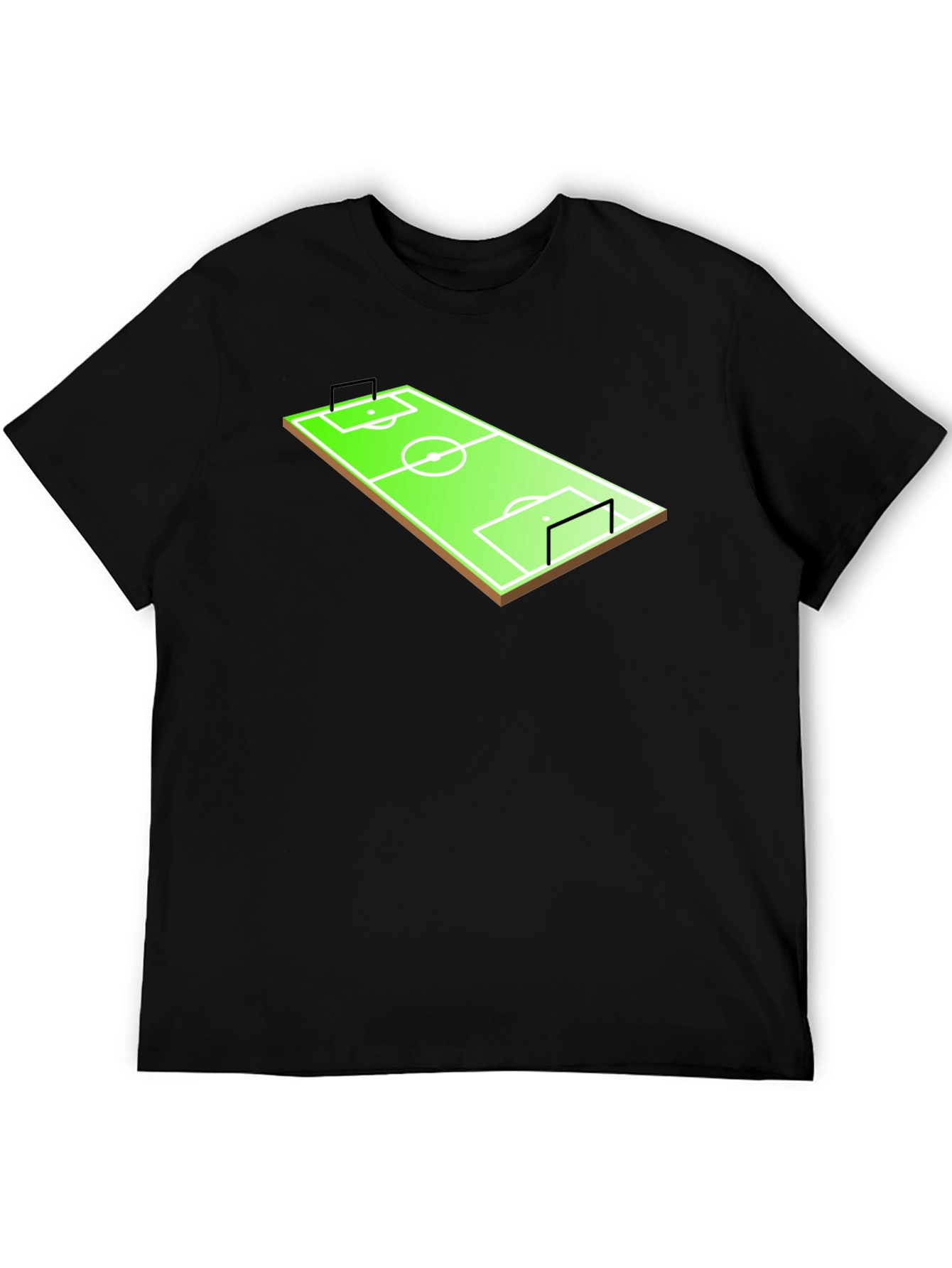 Soccer Field T-Shirt - Black Graphic Tee