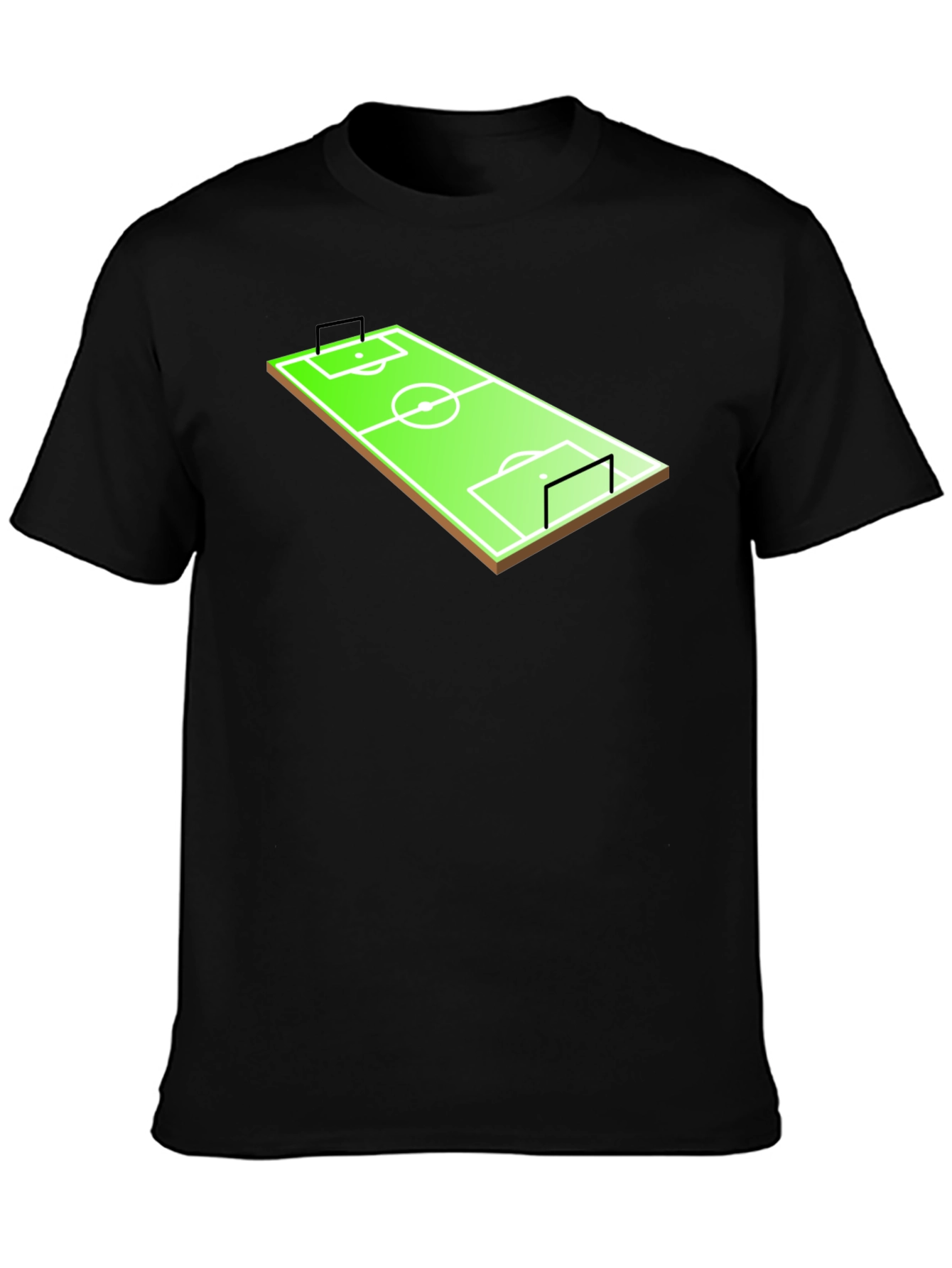 Soccer Field T-Shirt - Black Graphic Tee