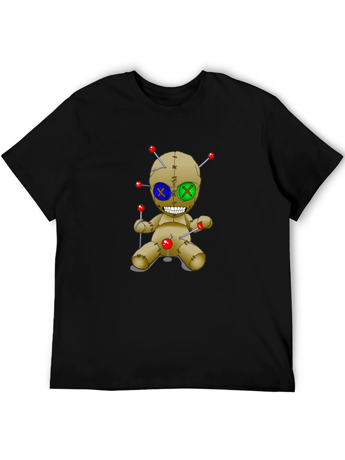Voodoo Doll T-Shirt - Black Cotton Graphic Tee