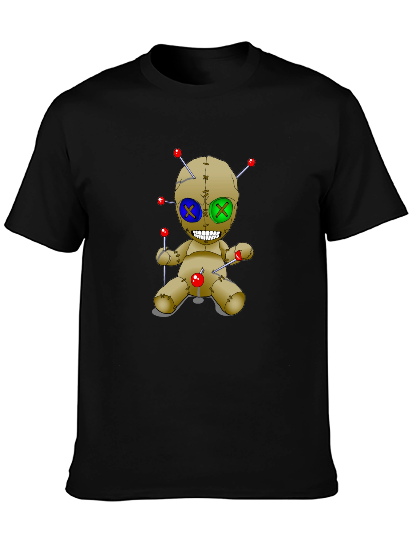 Voodoo Doll T-Shirt - Black Cotton Graphic Tee