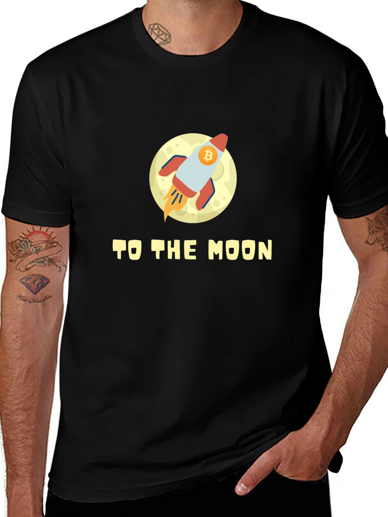 Bitcoin Rocketship T-Shirt - To The Moon!