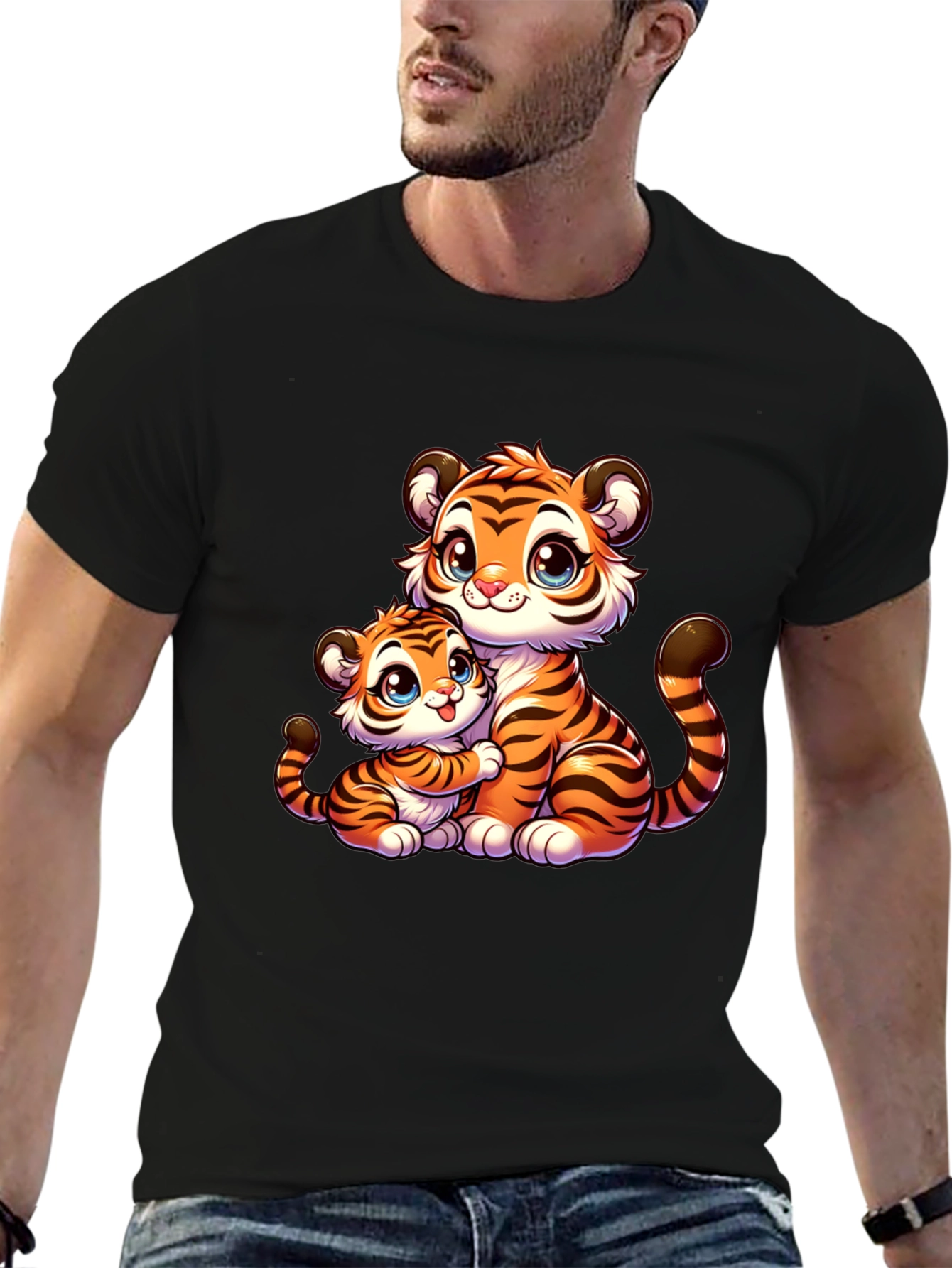 Cute Cartoon Tiger Family T-Shirt