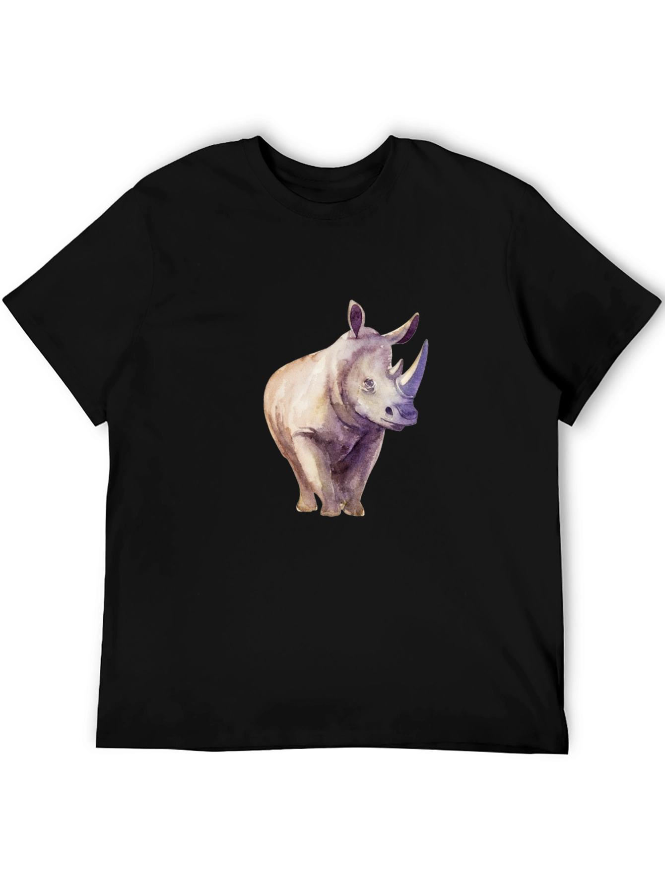 Rhinoceros Graphic Print Crew Neck T-Shirt