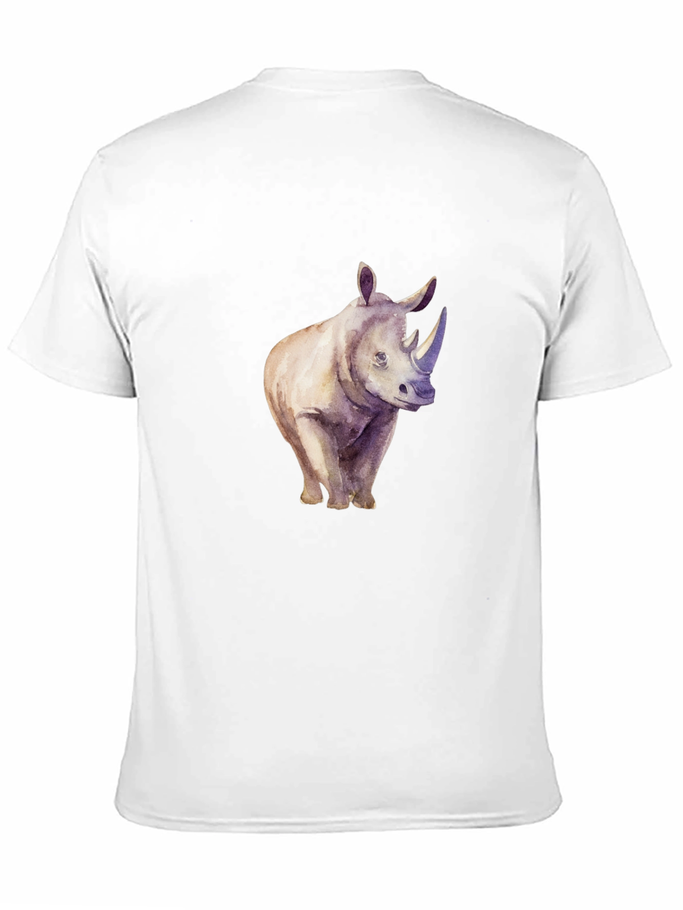 Rhinoceros Graphic Print Crew Neck T-Shirt