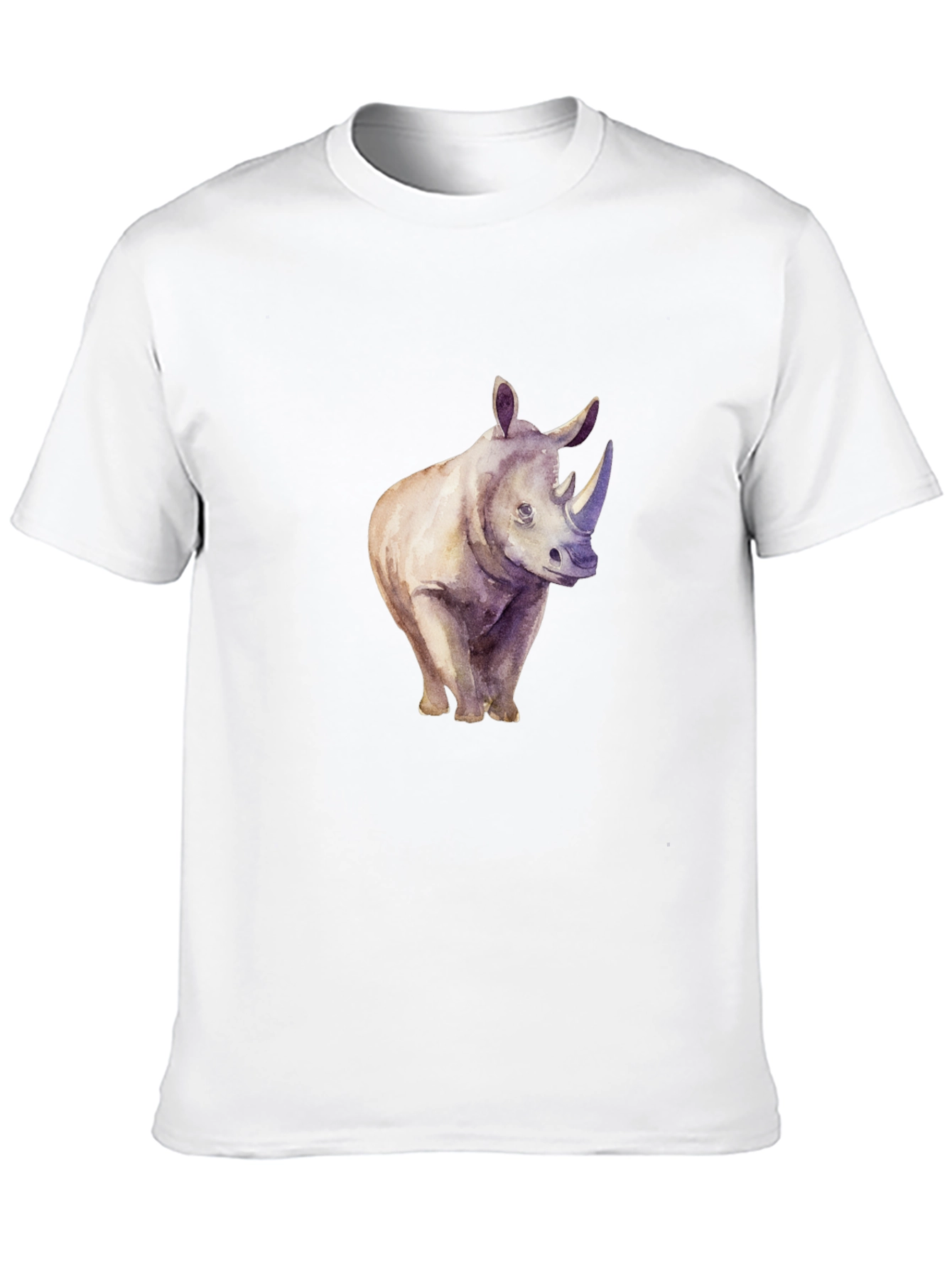 Rhinoceros Graphic Print Crew Neck T-Shirt