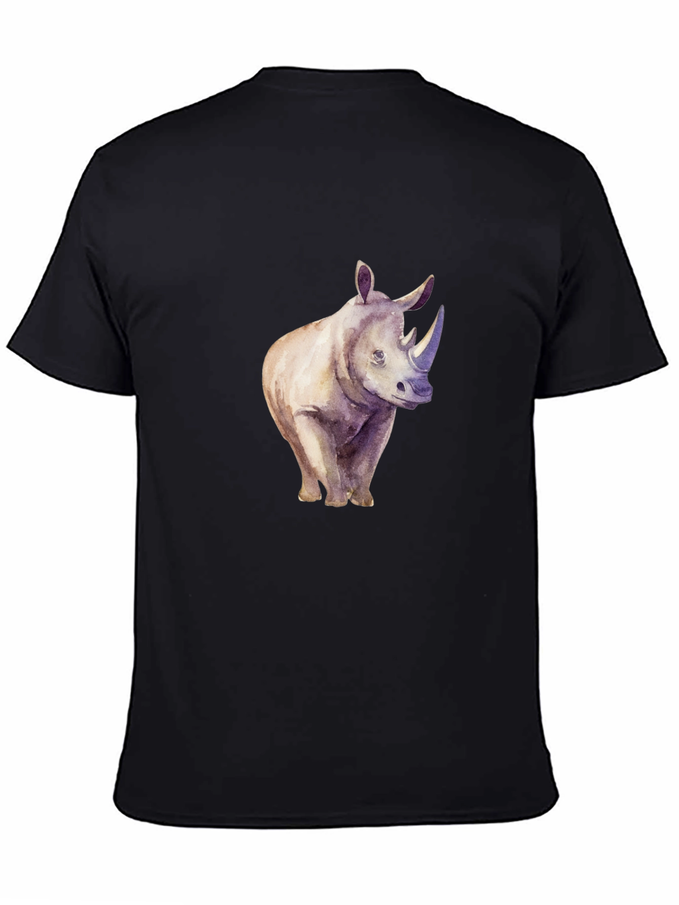 Rhinoceros Graphic Print Crew Neck T-Shirt
