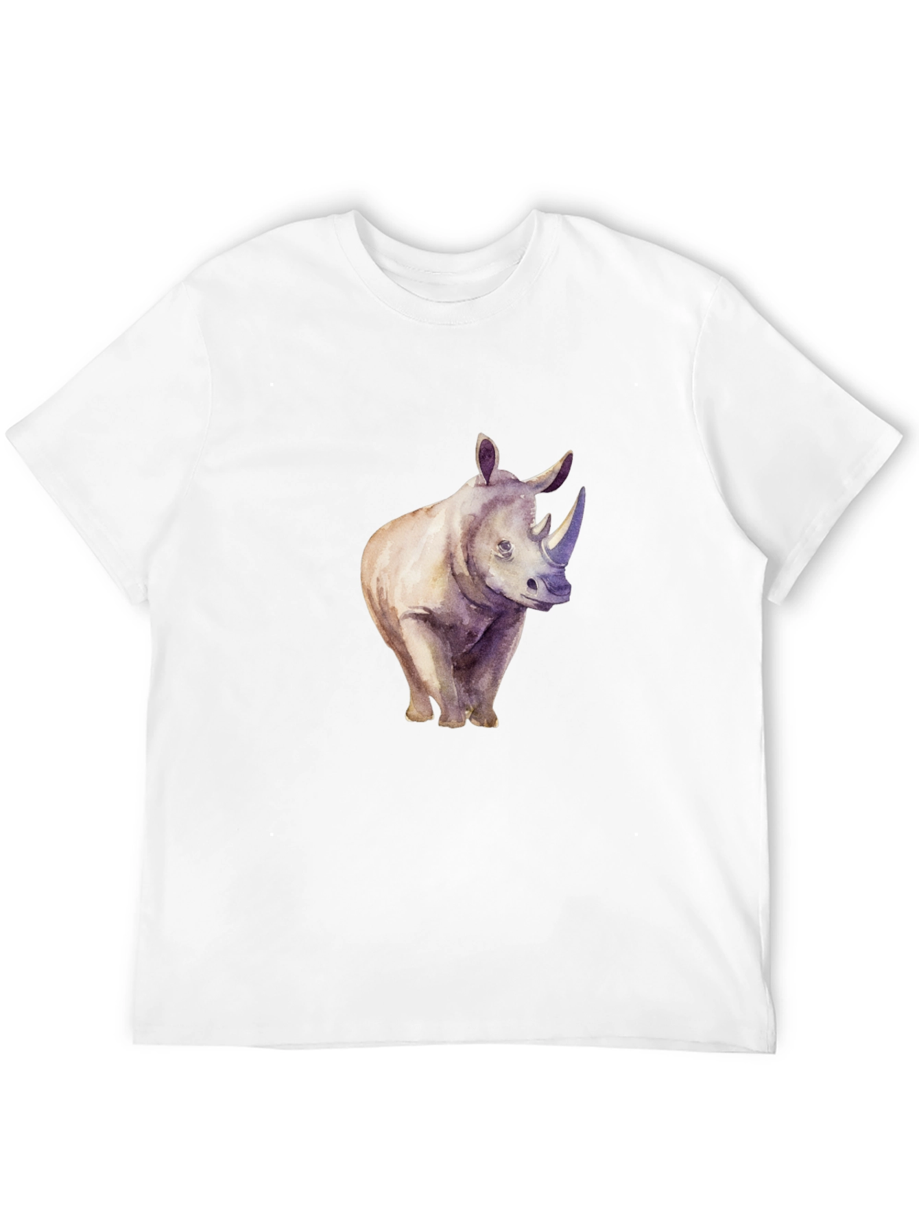 Rhinoceros Graphic Print Crew Neck T-Shirt