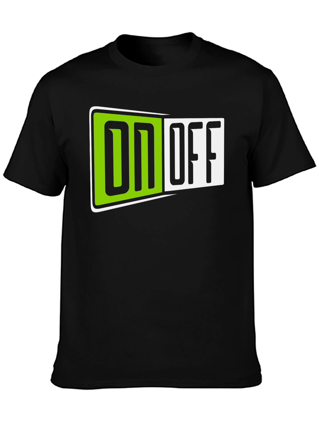 On Off T-Shirt - Black Graphic Tee