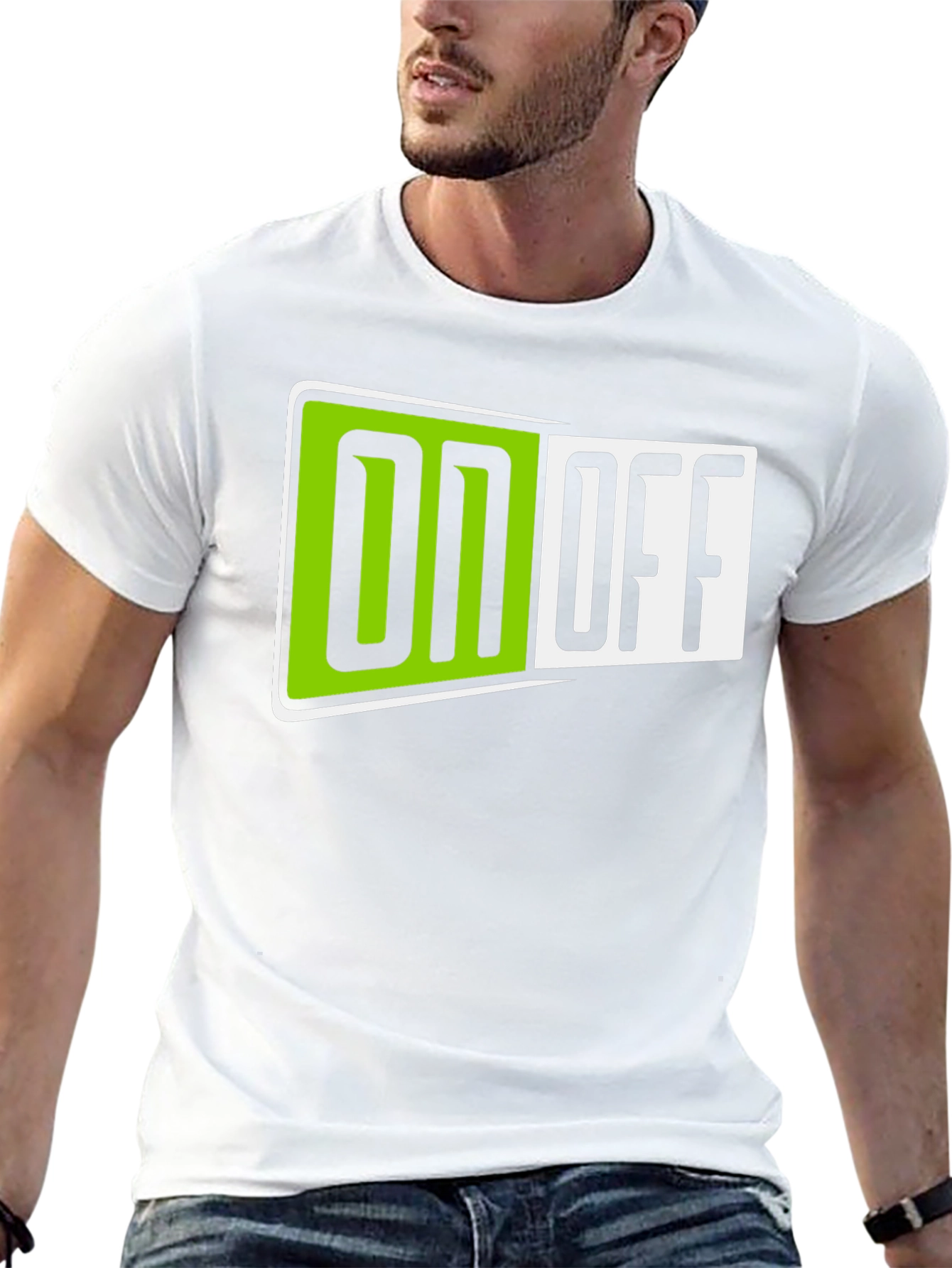 On Off T-Shirt - Black Graphic Tee