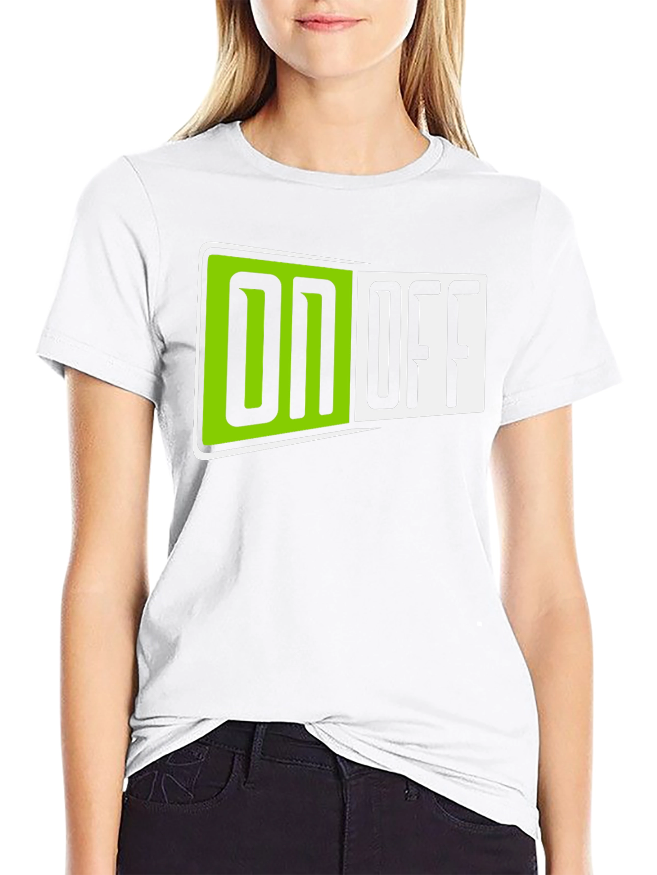 On Off T-Shirt - Black Graphic Tee