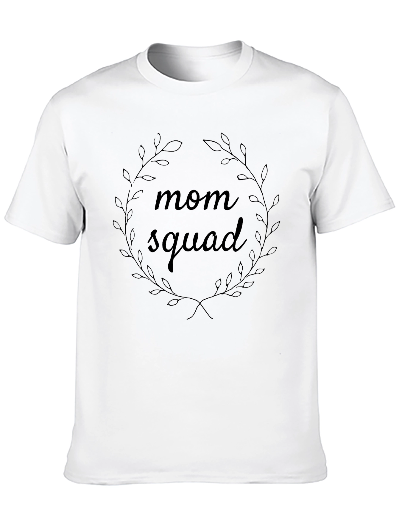 Mom Squad Graphic Tee - Soft Black Cotton T-Shirt