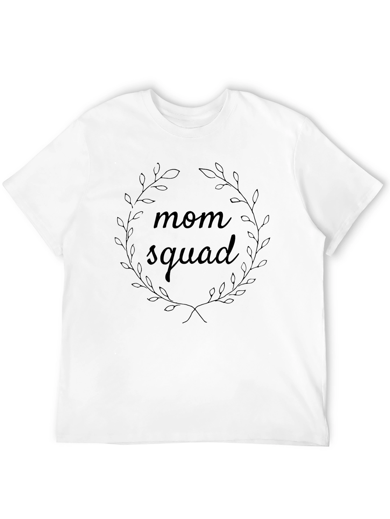 Mom Squad Graphic Tee - Soft Black Cotton T-Shirt