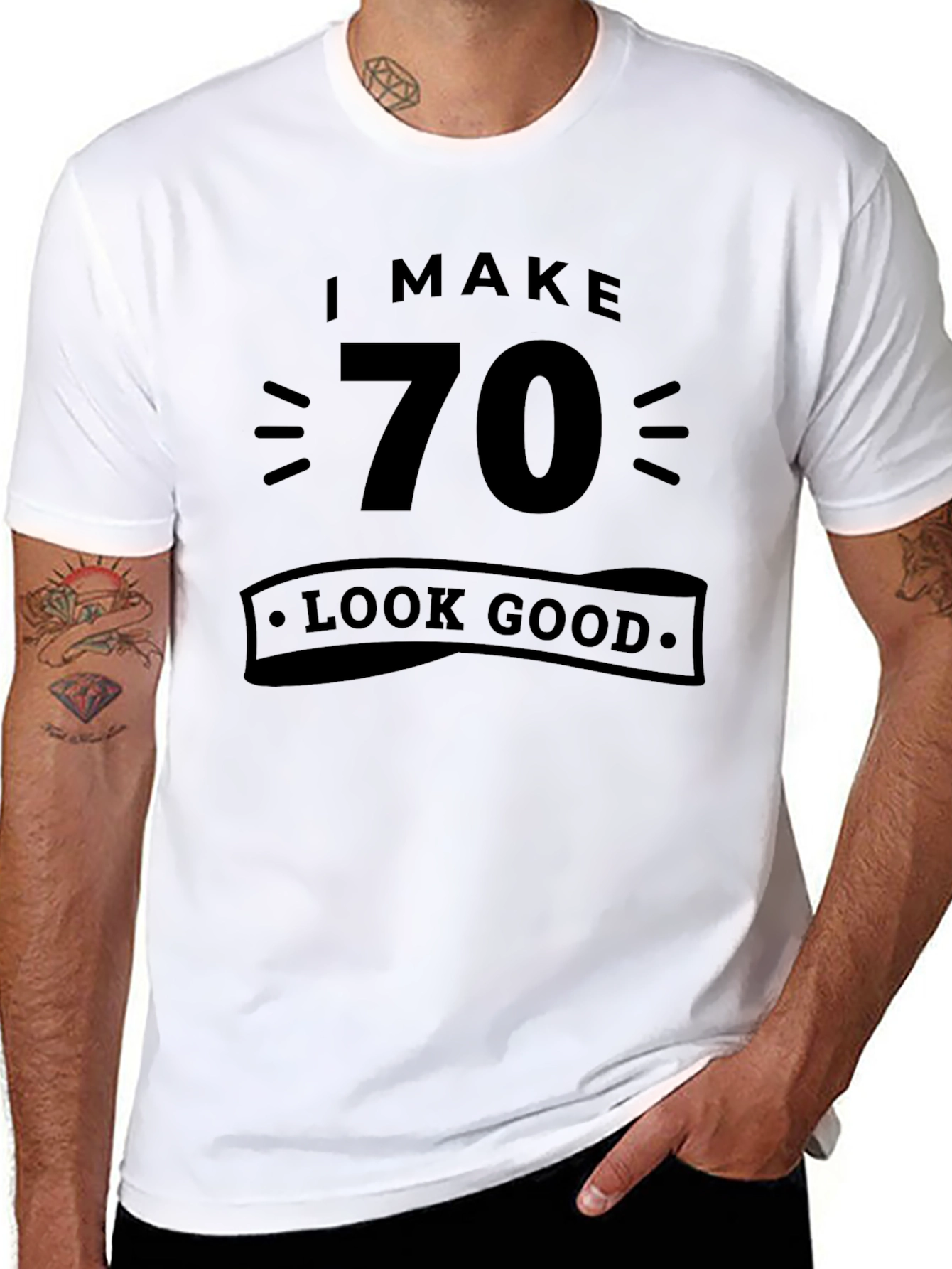 I Make 70 Look Good Black Graphic Tee