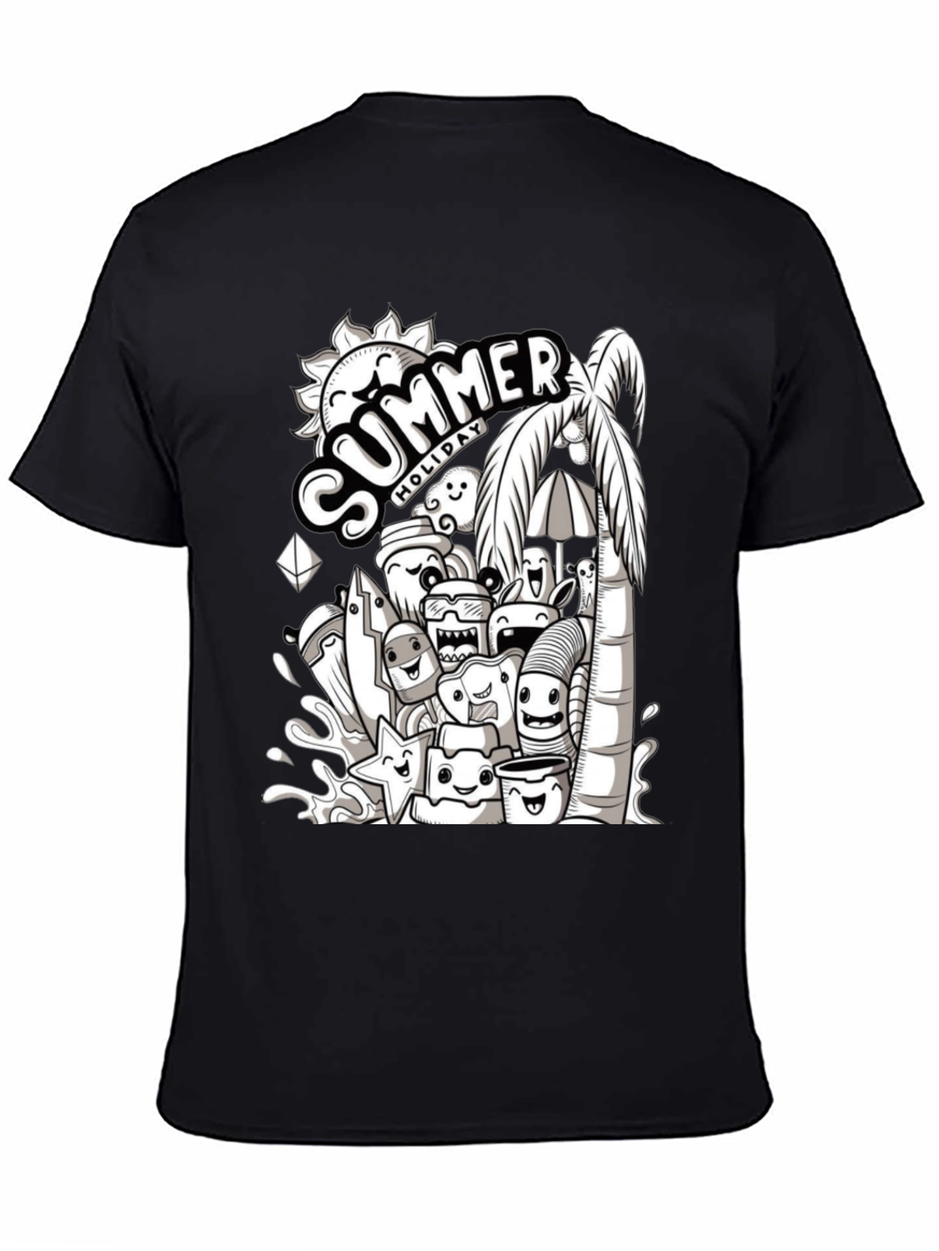 Summer Holiday Doodle Graphic T-Shirt
