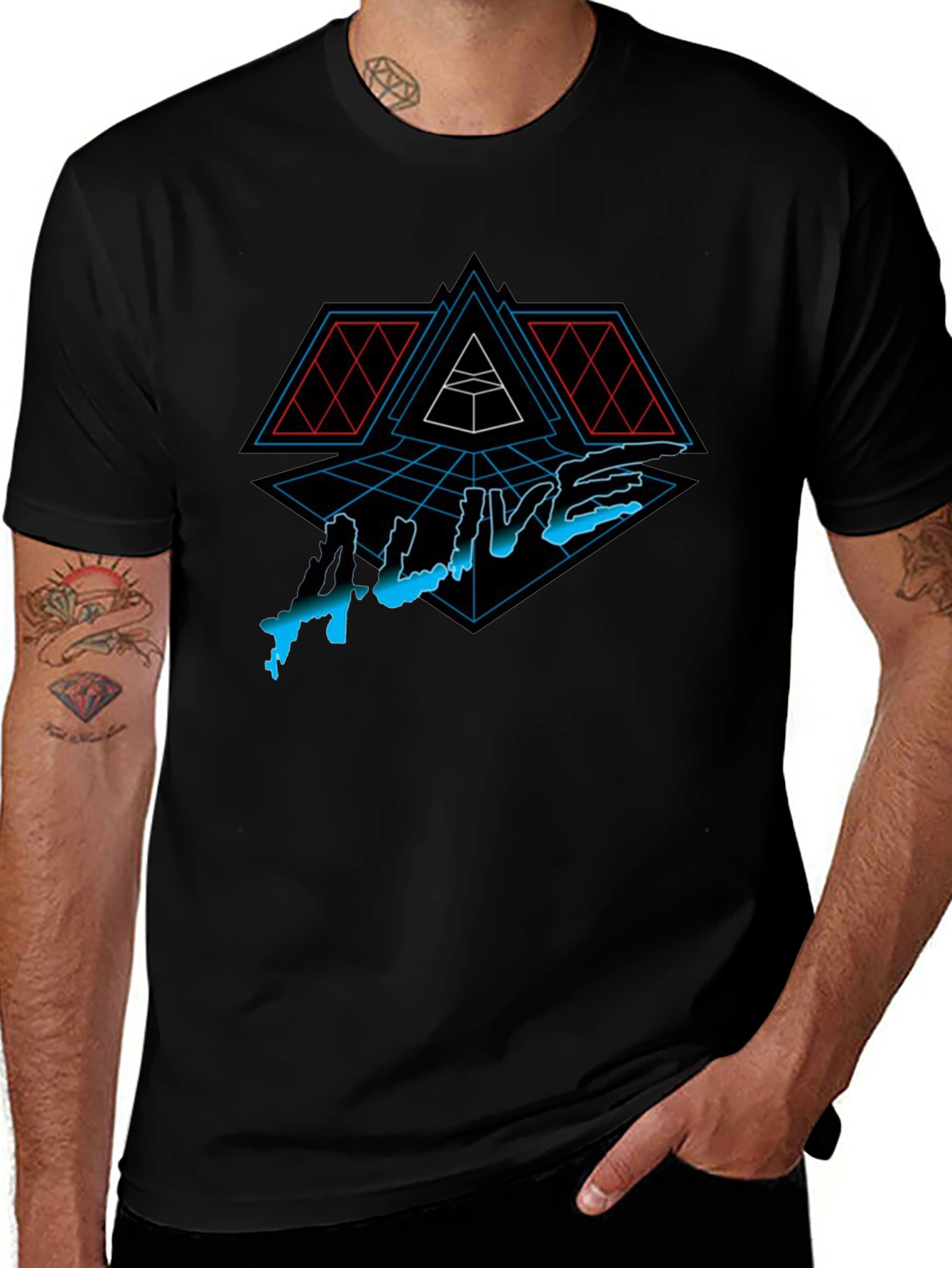 Alive Graphic Tee - Daft Punk Inspired Design