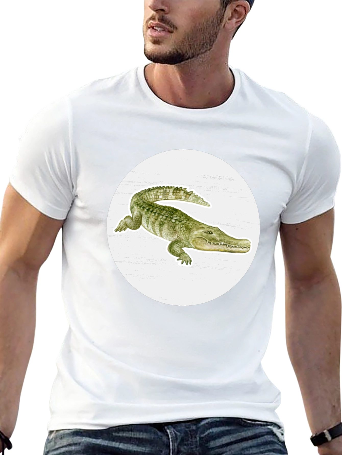 Alligator Graphic Tee - Cool Reptile Print