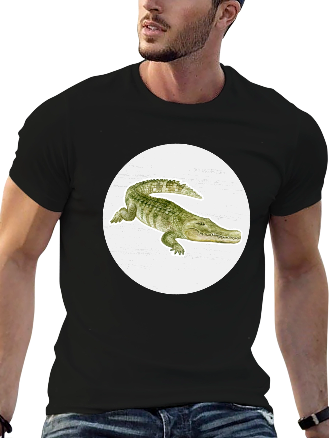 Alligator Graphic Tee - Cool Reptile Print