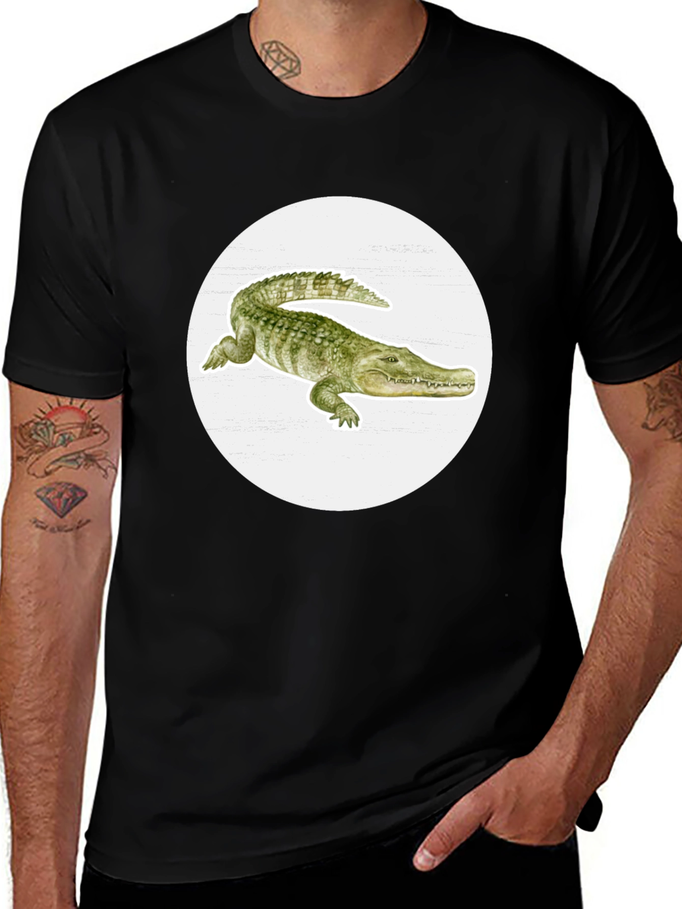 Alligator Graphic Tee - Cool Reptile Print