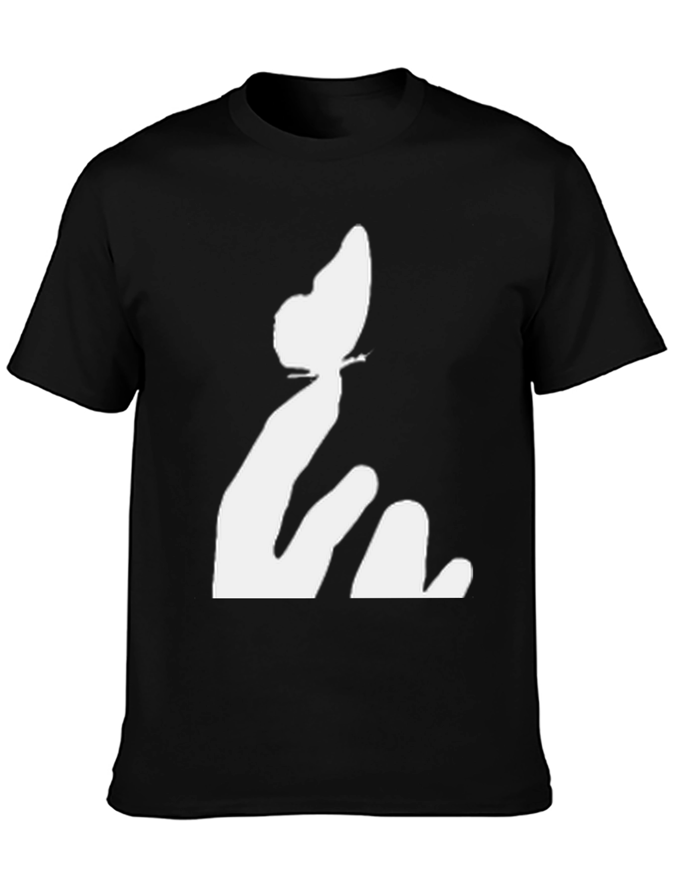 Butterfly Hand Black Tee - Unique Graphic Print
