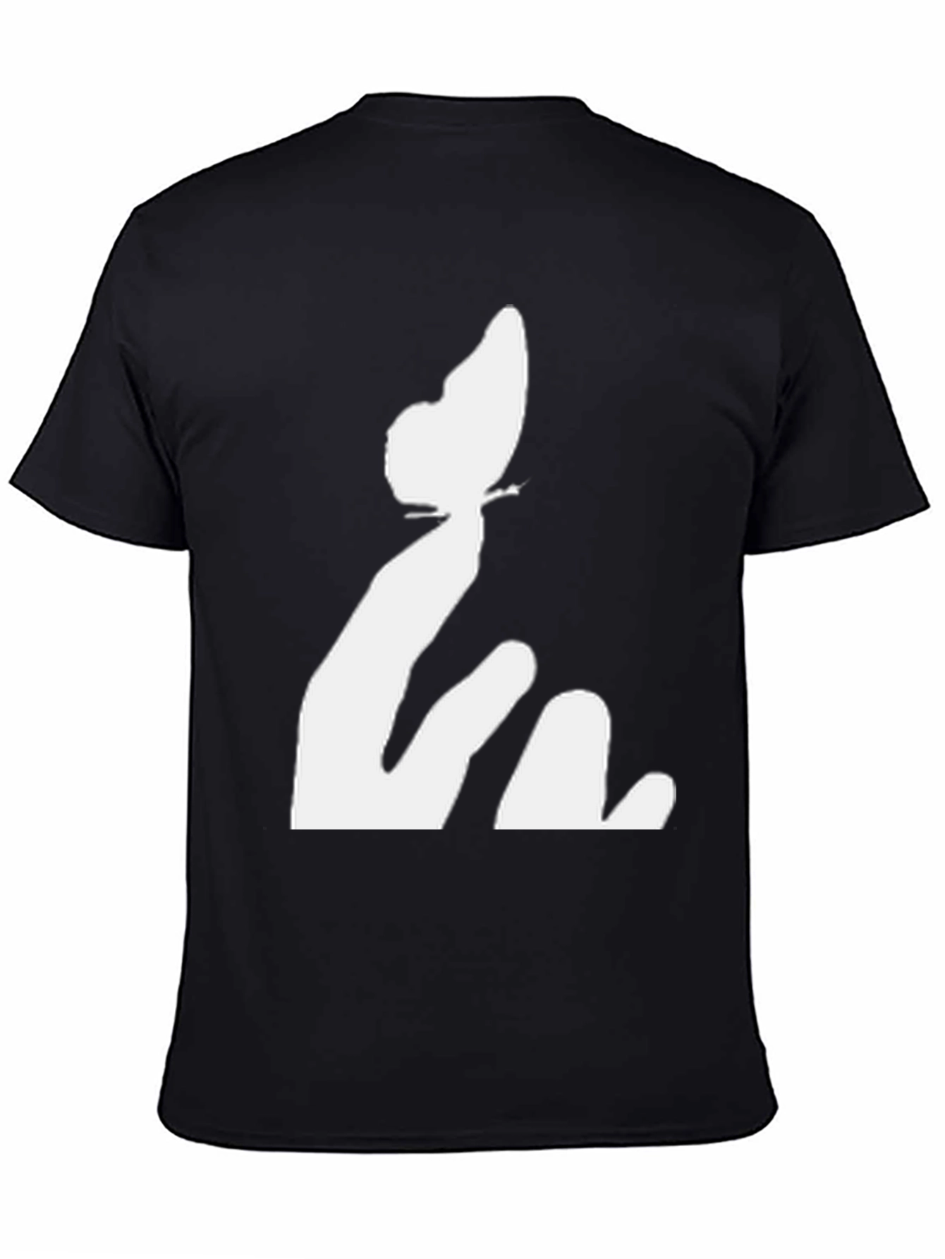Butterfly Hand Black Tee - Unique Graphic Print