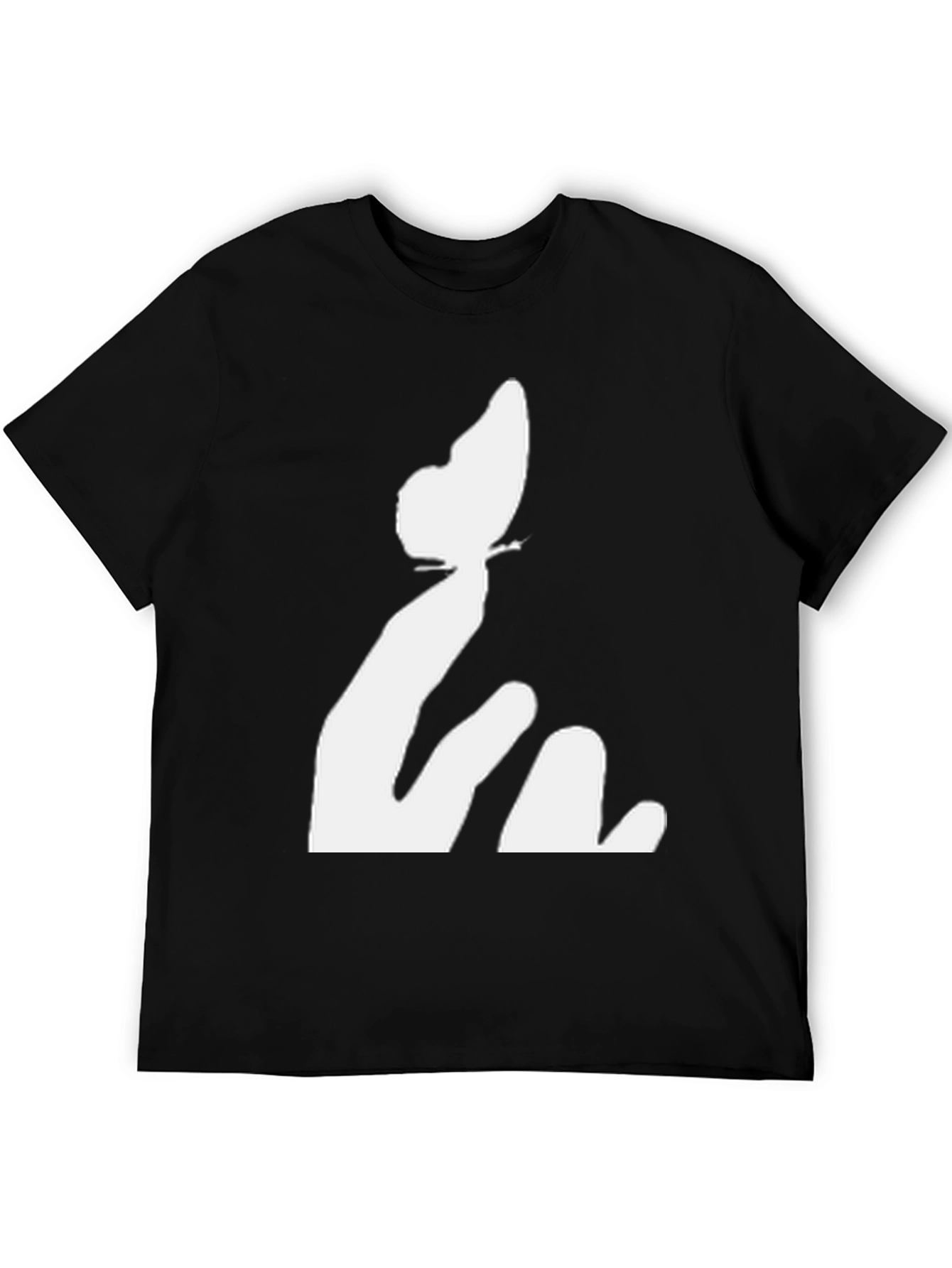 Butterfly Hand Black Tee - Unique Graphic Print