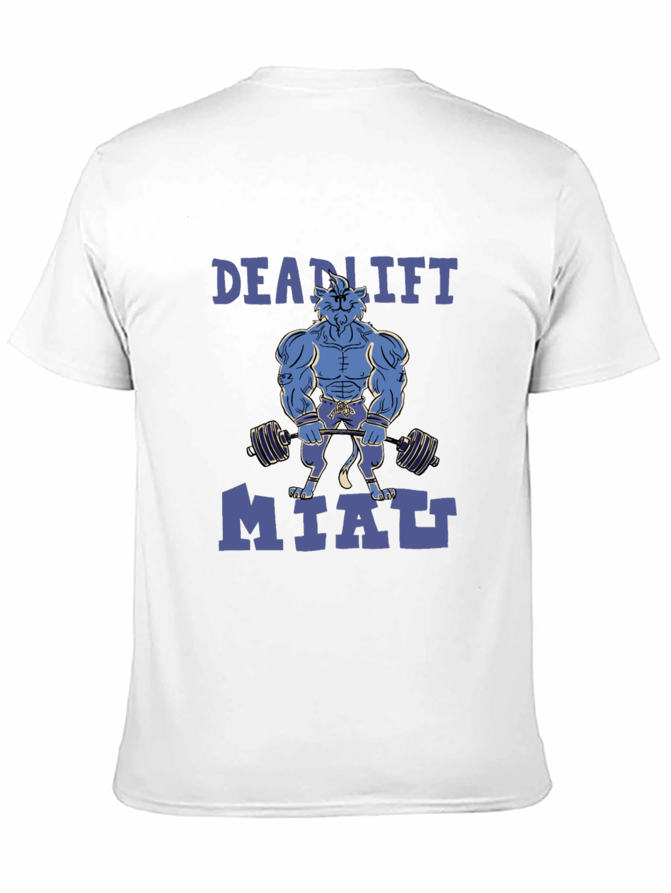 Deadlift Miatt Black T-Shirt - Gym Cat Design