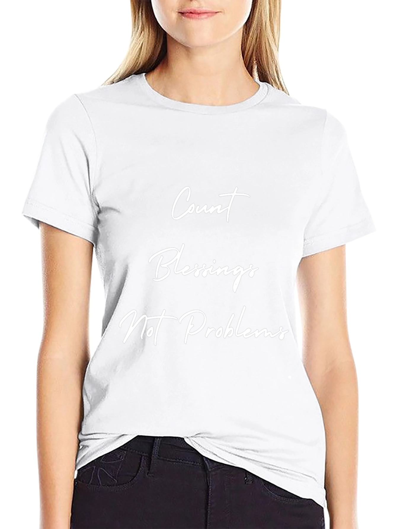 Count Blessings Black Graphic Tee