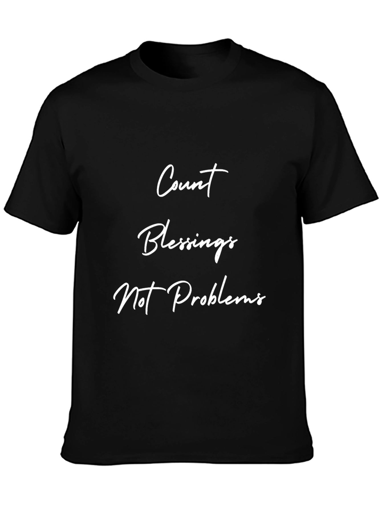 Count Blessings Black Graphic Tee