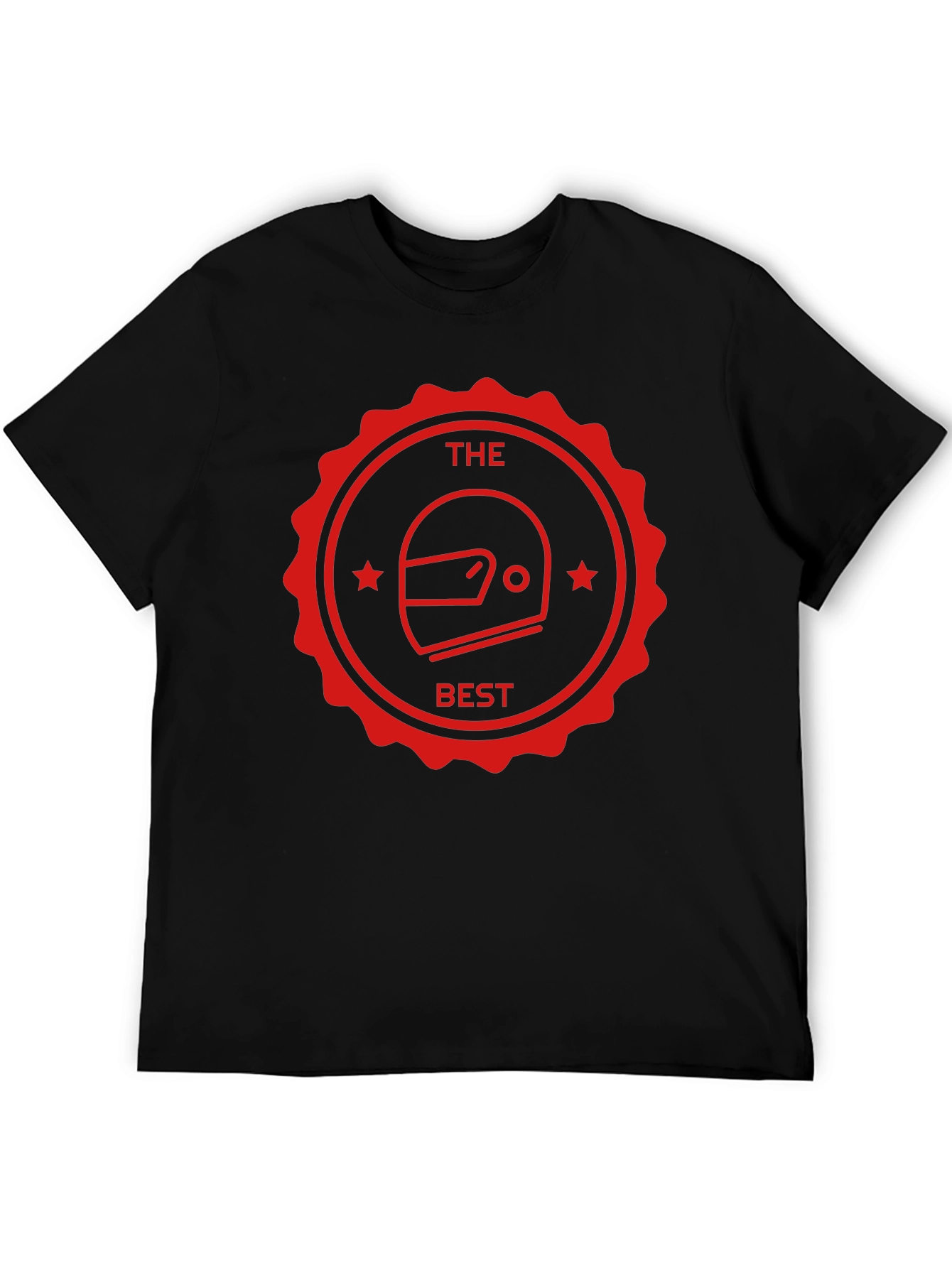 The Best Helmet T-Shirt - Black Crew Neck Tee