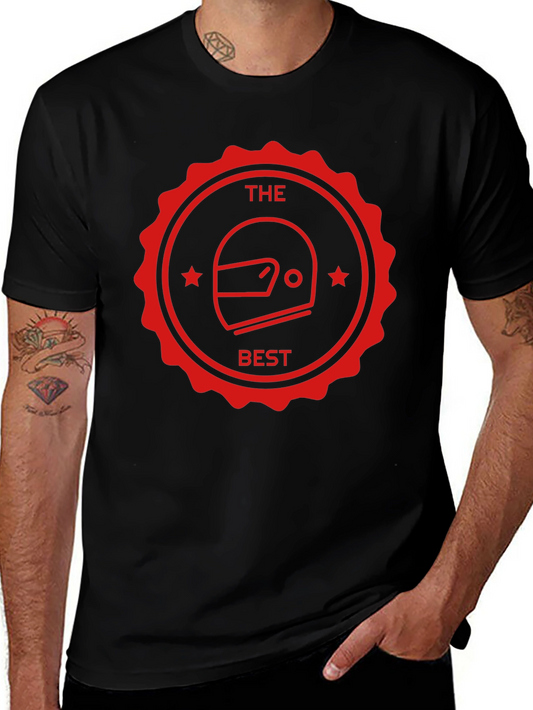 The Best Helmet T-Shirt - Black Crew Neck Tee