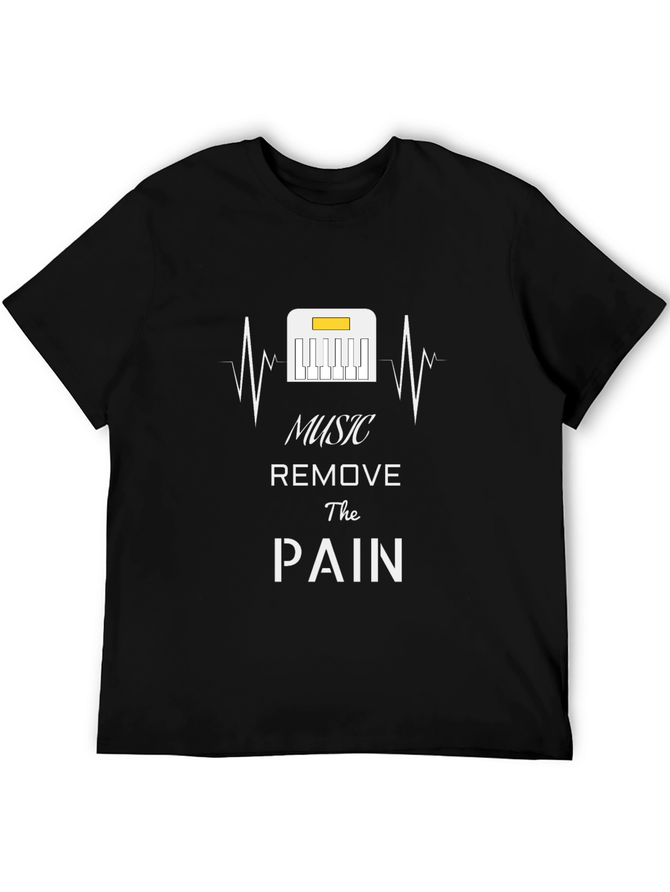Music Removes the Pain Black T-Shirt