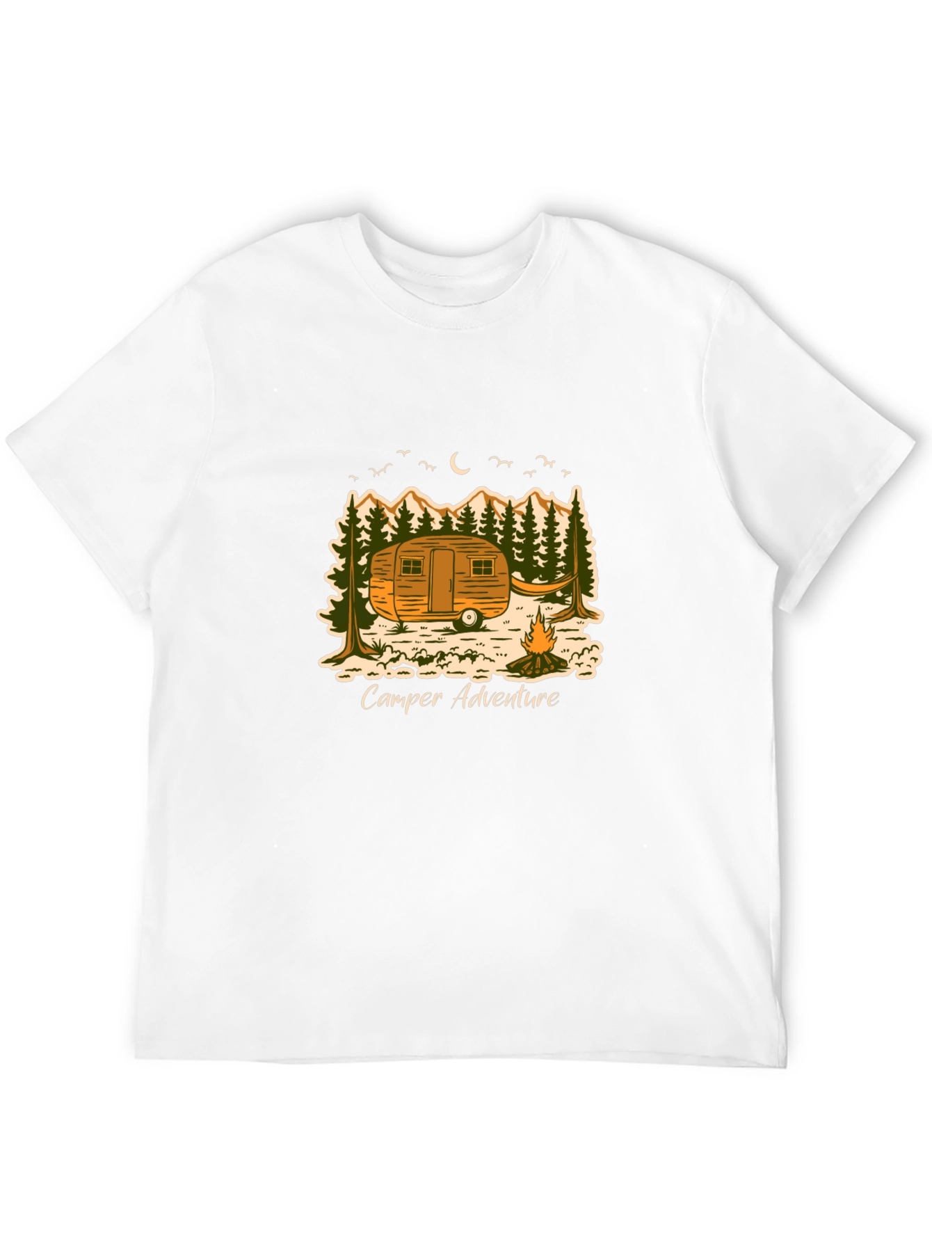 Camper Adventure Black T-Shirt - Outdoor Graphic Tee