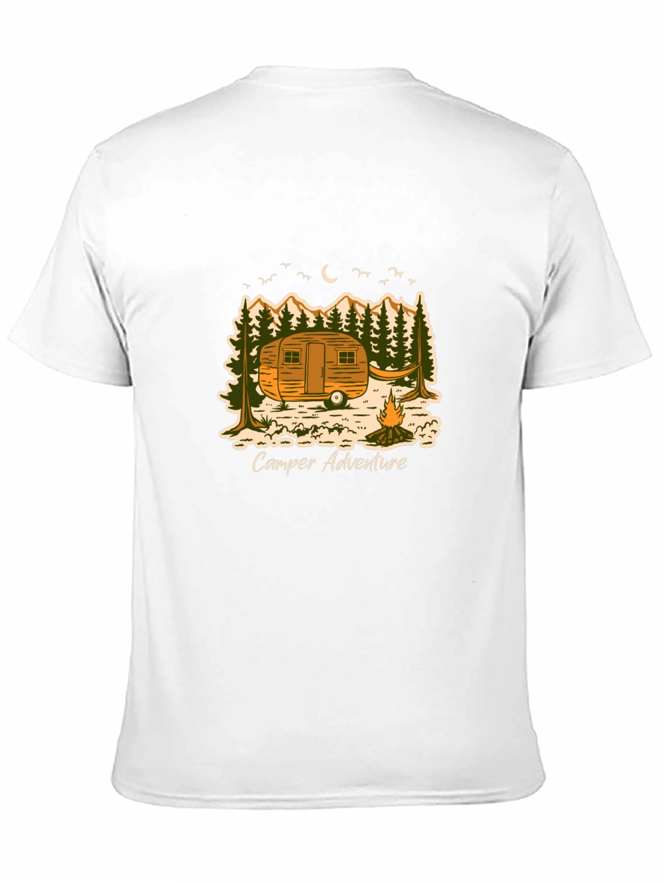 Camper Adventure Black T-Shirt - Outdoor Graphic Tee