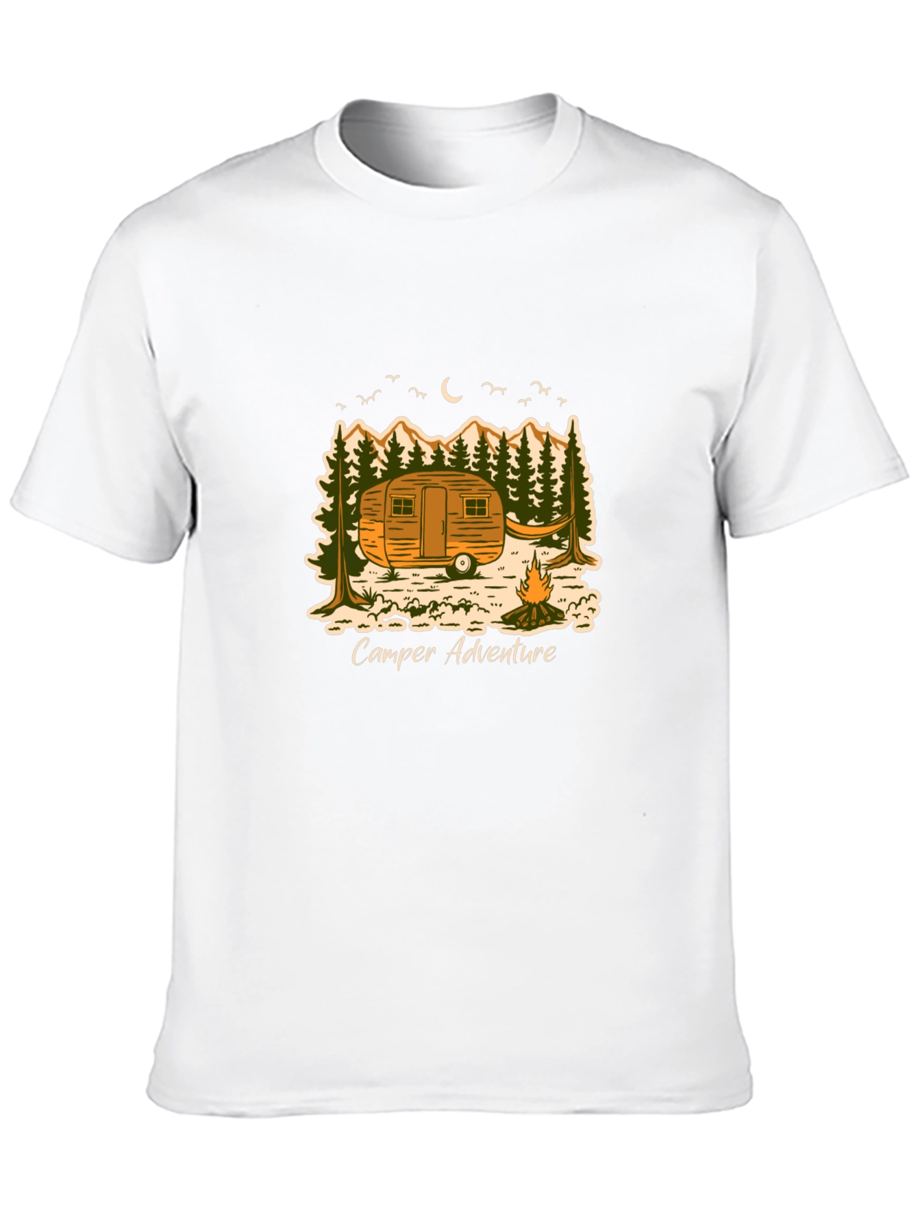 Camper Adventure Black T-Shirt - Outdoor Graphic Tee