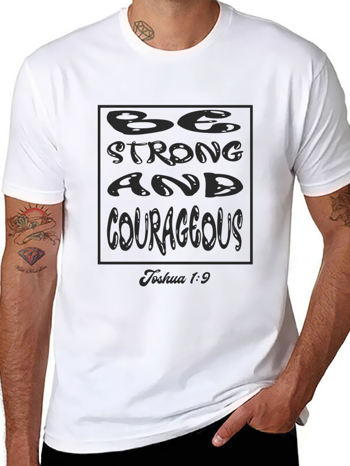 Be Strong and Courageous Tee - Joshua 1:9