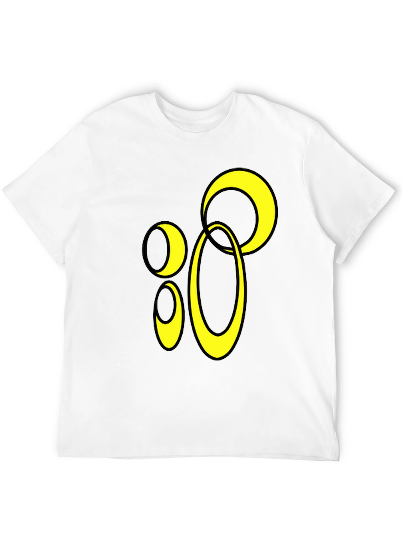 Abstract Circle Graphic Black T-Shirt
