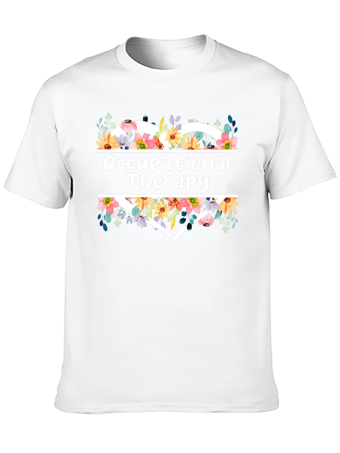 Floral Heart Occupational Therapy T-Shirt