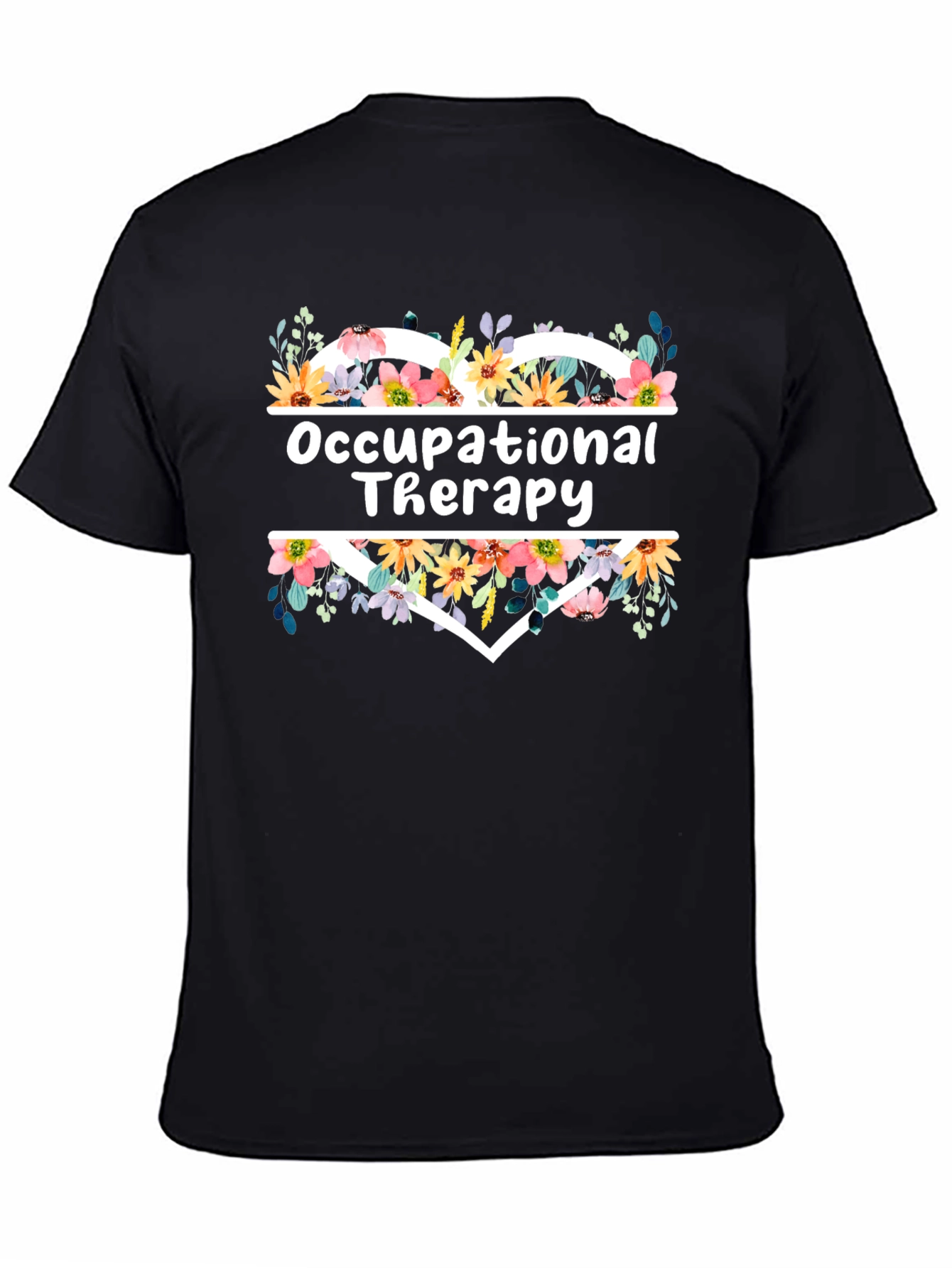 Floral Heart Occupational Therapy T-Shirt