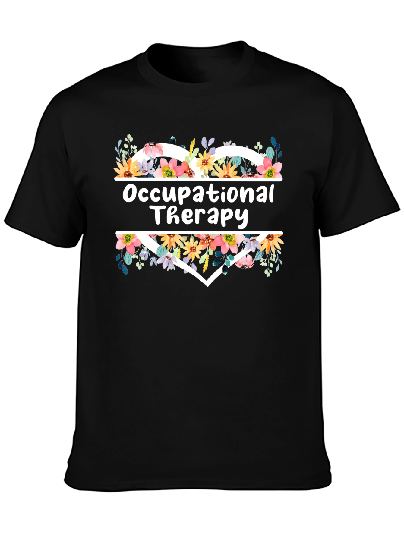Floral Heart Occupational Therapy T-Shirt