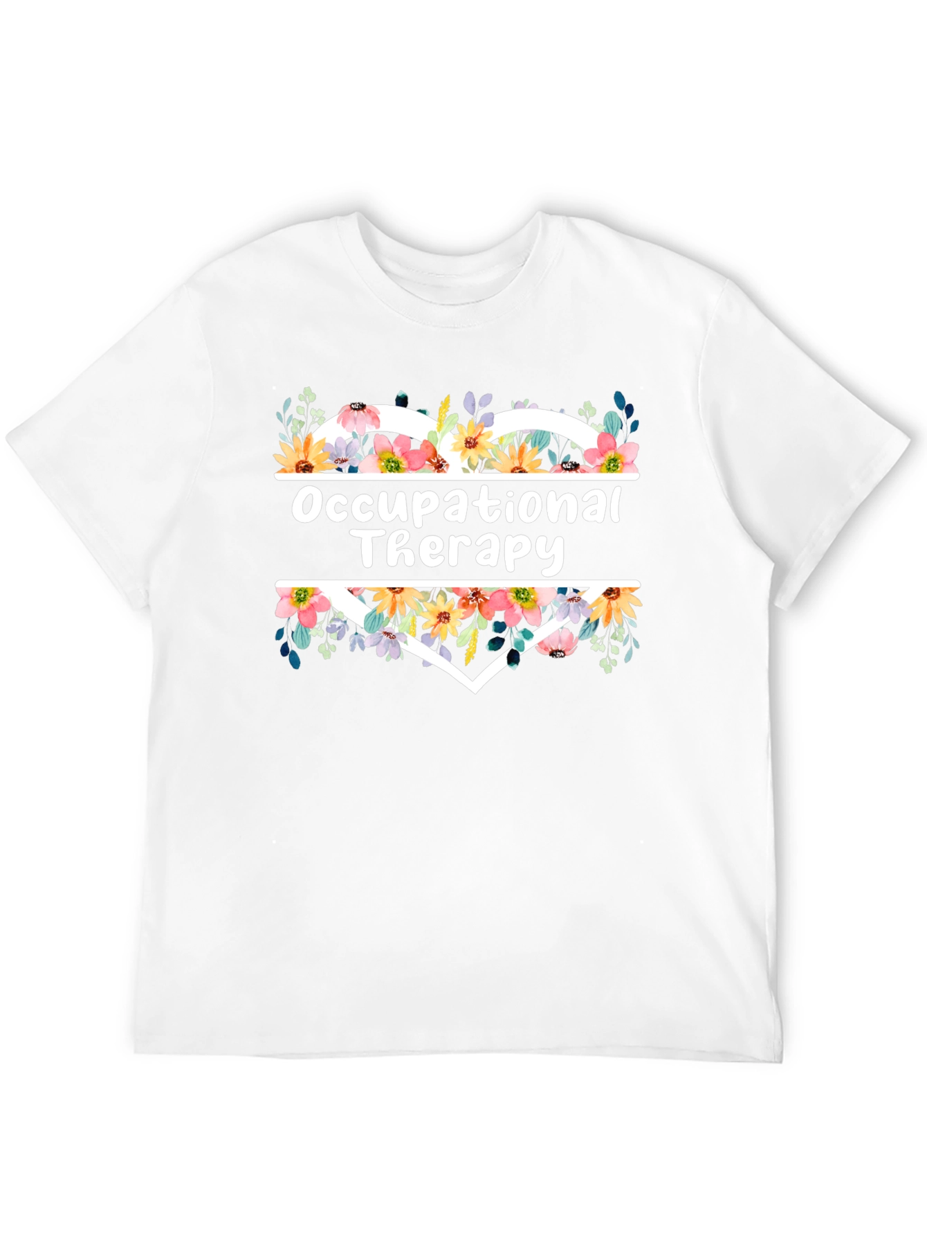 Floral Heart Occupational Therapy T-Shirt