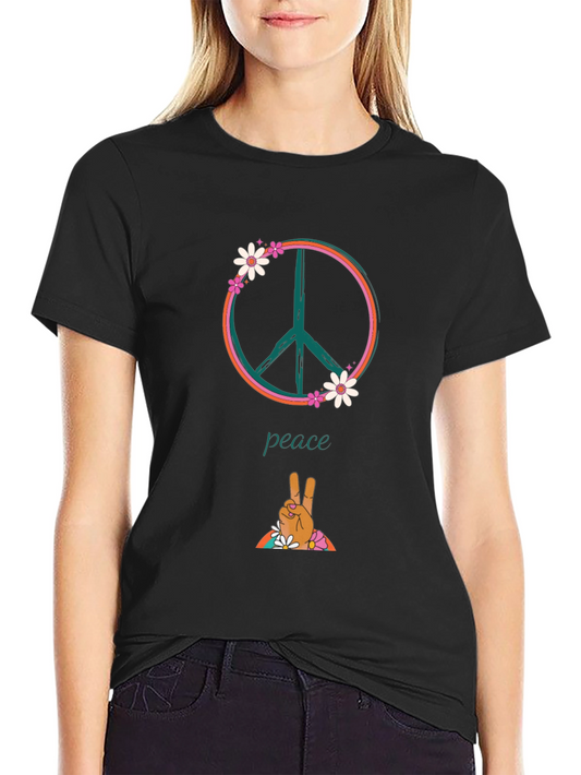 Peace Sign Graphic Tee - Retro Vibe!